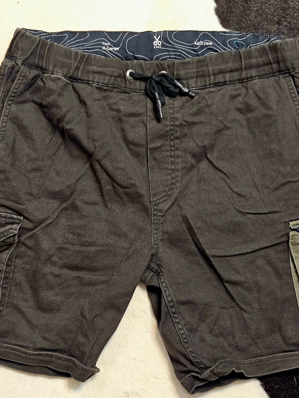 Kaft Brand Men's Cargo Drawstring Shorts - Olive XL